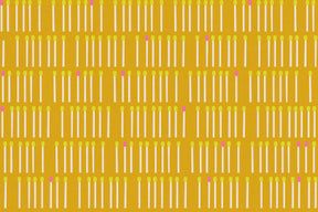 a repeating pattern of yellow and white vertical lines, creating a visually striking and symmetrical design.