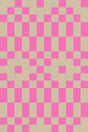 The image is a repeating pattern of pink squares and beige squares, creating a visually striking and symmetrical design.