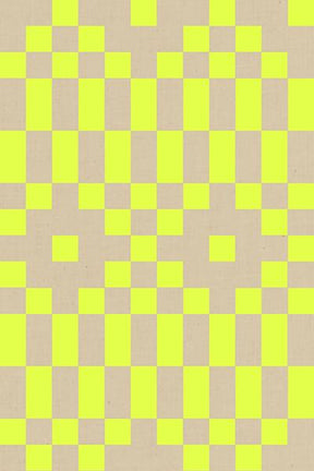 The image is a repeating pattern of yellow squares and beige squares, creating a visually striking and geometric design.