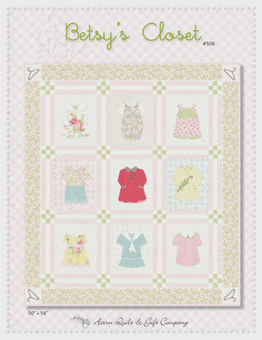 Betsy's Closet Quilt Pattern AQ503 by Brenda Riddle for Acorn Quilt Company Printed Pattern Only
