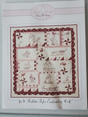 Rabbits Prefer Embroidery Quilt Pattern BHD1040 by Bunny Hill Designs Printed Pattern Only