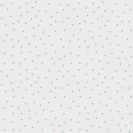 Kimberbell Basics Tiny Dots White/Teal Yardage MAS8210-WQ by Maywood Studios sold in 1/2 yard increments