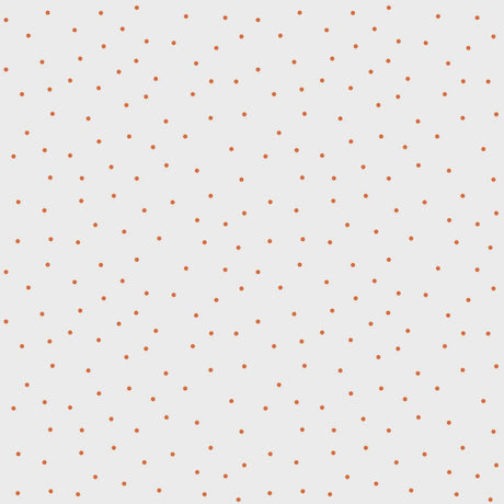 Kimberbell Basics Tiny Dots White/Orange MAS8210-WO Yardage by Maywood Studios sold in 1/2 yard increments