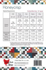 Honeycrisp Quilt Printed Pattern only CCS231 From Cluck Cluck Sew By Allison Harris