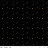 Riley Blake Sparkler Black Yardage by Melissa Mortenson for Riley Blake Designs SC650-BLACK Sold in 1/2 yard increments
