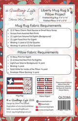 Liberty Mug Rug & Pillow Project QLD 285 Pattern A Quilting Life Designs by Sherri McConnell