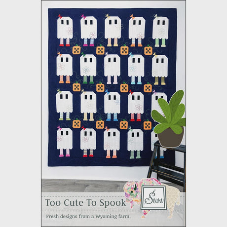 Too Cute To Spook Quilt Pattern by Sewn Wyoming SITF235 -- Printed Pattern ONLY 60 x 73