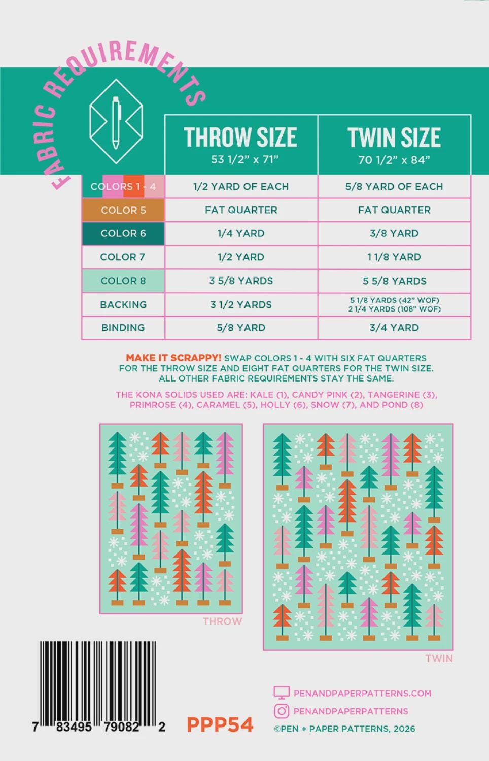 All Spruced Up Quilt Pattern PPP54 from Pen & Paper Patterns By Lindsey Neil