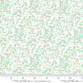 Lighthearted Meadow Cream Aqua 55297 21 Sold by 1/2 yard increments cut contiguously