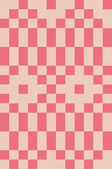 The image is a repeating pattern of pink and beige squares, creating a visually striking and symmetrical design.
