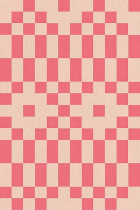 The image is a repeating pattern of pink and beige squares, creating a visually striking and symmetrical design.
