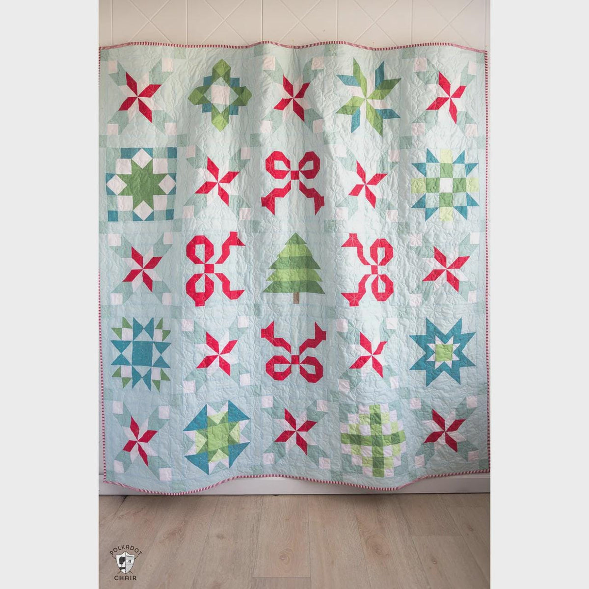 Seasonal Sparkler Printed Quilt Pattern by Melissa Mortenson of Polka Dot Chair finished size is 72" x 72"