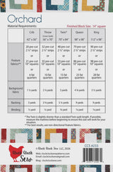 Orchard Quilt Pattern, Paper Pattern only CCS233 by Allison Harris for Cluck Cluck Sew