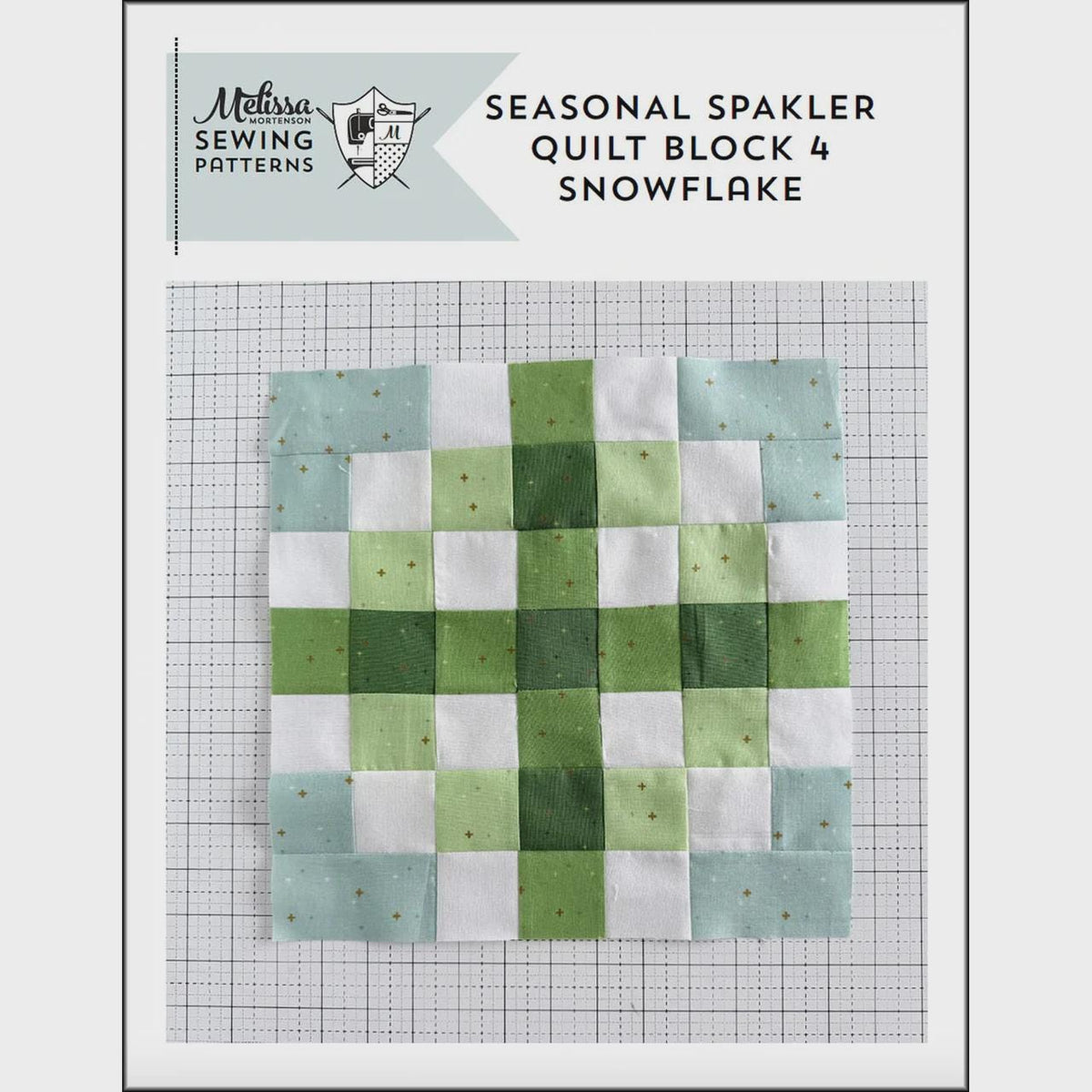 Seasonal Sparkler Printed Quilt Pattern by Melissa Mortenson of Polka Dot Chair finished size is 72" x 72"