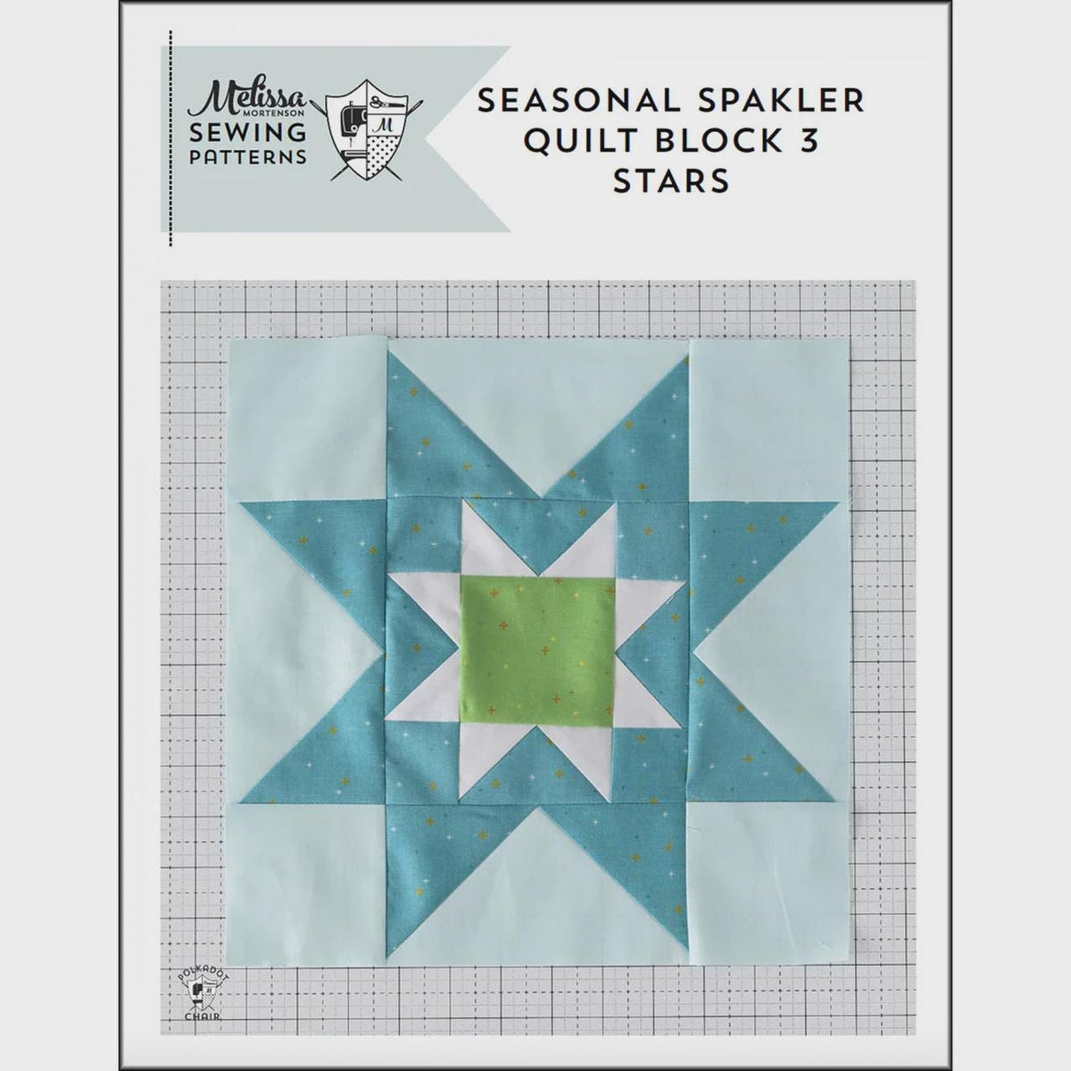 Seasonal Sparkler Printed Quilt Pattern by Melissa Mortenson of Polka Dot Chair finished size is 72" x 72"