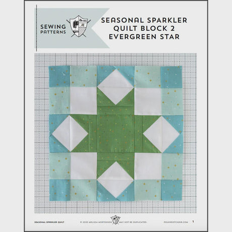Seasonal Sparkler Printed Quilt Pattern by Melissa Mortenson of Polka Dot Chair finished size is 72" x 72"