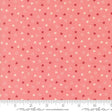 a fabric with a repeating pattern of small hearts in shades of pink and white. The pattern is spread across the fabric, creating a visually appealing and vibrant design.