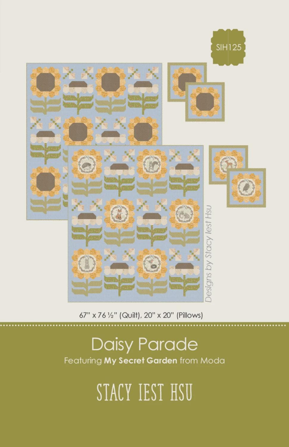 Daisy Parade Quilt Pattern SIH125 by Stacy Iest Hsu 67" x 76.5" Printed Pattern Only
