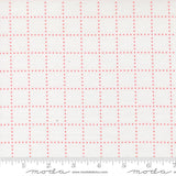 The image is a white fabric with a grid pattern of red dots. The fabric appears to be measuring approximately 1.5 meters by 1 meter.