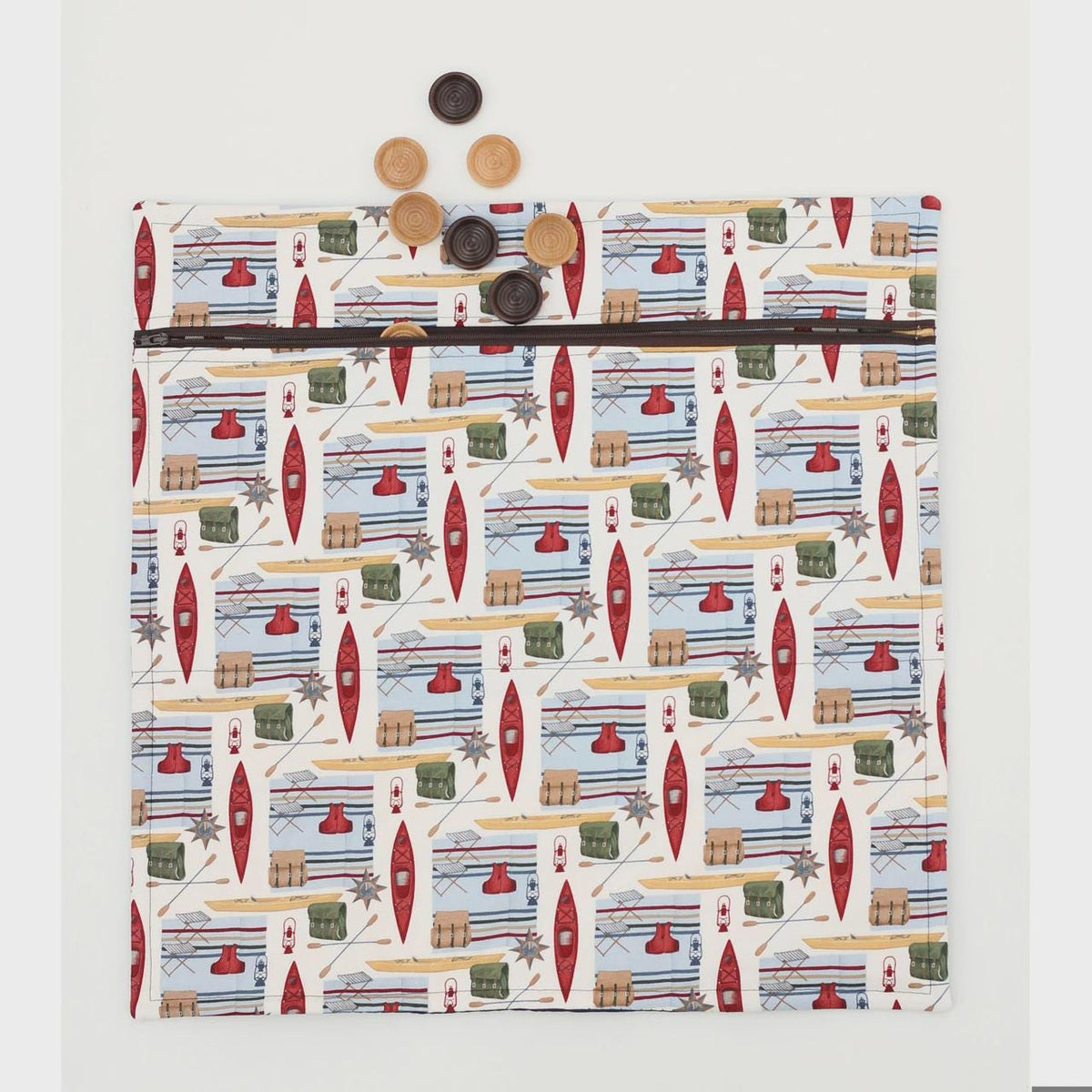 Traveling Checkerboard Pattern MODMT01 by Katie Hanson for Modern Textiles - Size: 19” x 19"