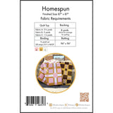 Homespun Quilt Pattern TMQQP-PRT-116 87" x 87"