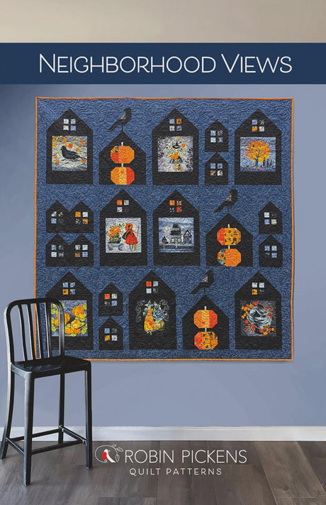 Neighborhood Quilt Printed Pattern, by Robin Pickens RPQP-NV177 65" x 67"