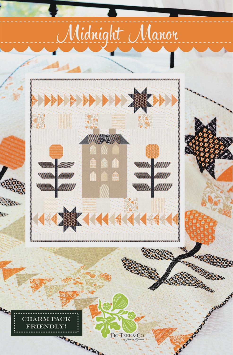 Midnight Manor Quilt Pattern only by Fig Tree Quilts, quilt size 46.5 x 48.5 FTQ3040