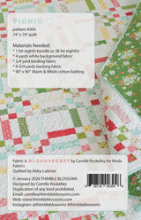 Picnic Printed Pattern ONLY, From Thimble Blossoms By Camille Roskelley TBL304