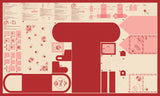The image is a detailed technical diagram or instruction manual, likely for a sewing machine or other crafting equipment. It contains various components and parts, such as a red circle, a pink heart, and other floral designs, as well as text and labels providing information about the equipment. The diagram appears to be a comprehensive guide or instruction manual for the use of the equipment.