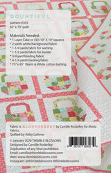 Bountiful Printed Pattern ONLY, From Thimble Blossoms By Camille Roskelley TBL303