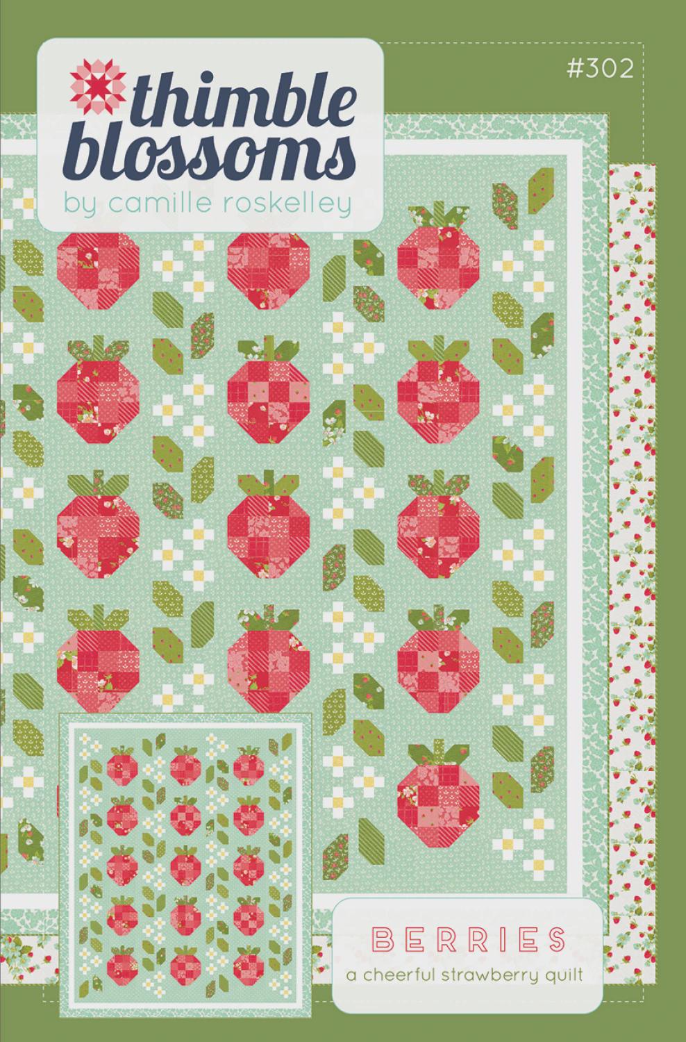 Berries Printed Pattern ONLY, From Thimble Blossoms By Camille Roskelley TBL302