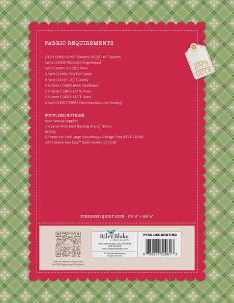 Decorating the Tree - Home Town Holiday Pattern P120-Decorating by Lori Holt of Bee in my Bonnet
