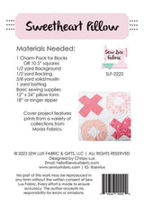 Sweetheart Pillow SLF 2222 by Chrissy Lux for Sew Lux Fabric 12"x 24" - Printed Pattern Only