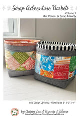 Scrap Adventure Baskets BNB 2413 by Chrissy Lux for Sew Lux Fabric - Printed Pattern Only
