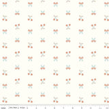 Sunsetridge Scissors Cherries Cream Yardage by Minki Kim for Riley Blake Designs C15733R-Cream Sold in 1/2 Yard increments