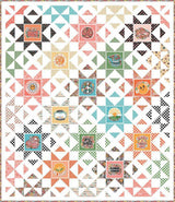 Happy Vibes Quilt Pattern by Frannie B Quilt Co. finished size 71" x 81"