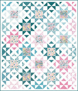 Happy Vibes Quilt Pattern by Frannie B Quilt Co. finished size 71" x 81"