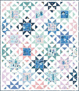 Happy Vibes Quilt Pattern by Frannie B Quilt Co. finished size 71" x 81"