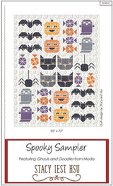 Spooky Sampler Quilt Pattern SIH041 by Stacy Iest Hsu 55" x 72" Printed Pattern Only