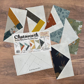 Chatsworth Braided Flying Geese Foundation Paper AQDP1 Antler Quilt Design Printed Pattern Only