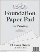 Foundation Paper Pad for Printing in US Letter Size JKD0134 by Jen Kingwell Designs