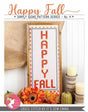 Happy Fall Simply Signs CROSS STITCH Pattern By It's Sew Emma ISE 4006