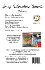Scrap Adventure Baskets BNB 2413 by Chrissy Lux for Sew Lux Fabric - Printed Pattern Only