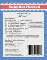 Mini Barn Star 14 Printed Pattern only by Corey Yoder of Coriander Quilts CQP250 Bin MP