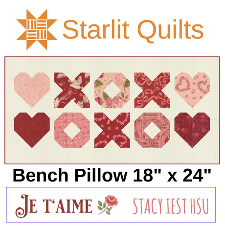 Sweetheart Pillow SLF 2222 by Chrissy Lux for Sew Lux Fabric 12"x 24" - Printed Pattern Only