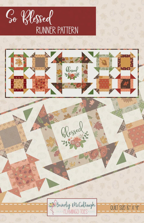 So Blessed Runner Pattern FT-58870 by Beverly McCullough from Flamingo Toes Printed Pattern Only