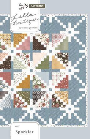 Sparkler Quilt Pattern by Vanessa Goertzen for Lella Boutique LB192 Finished Size 82" x 82"