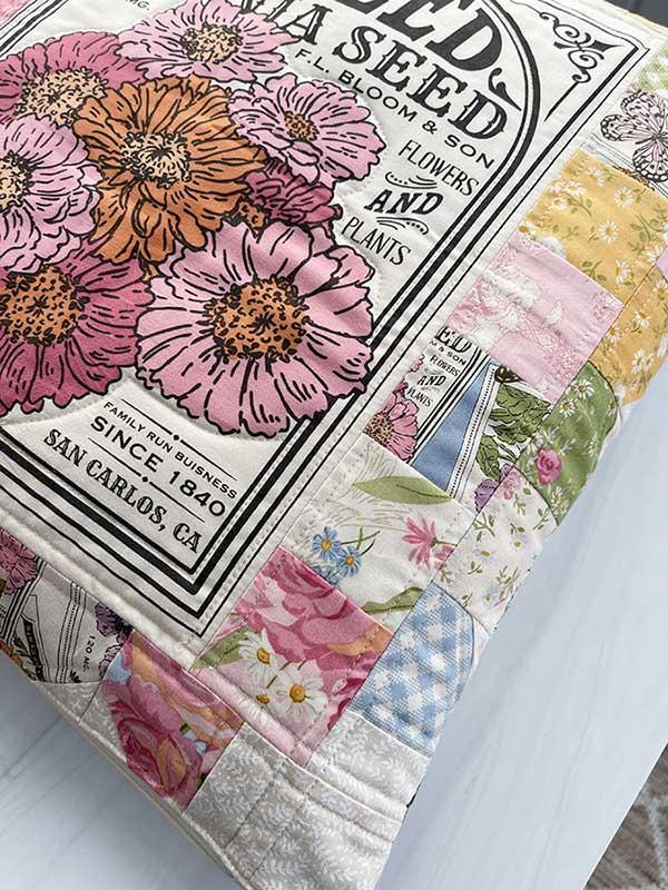 Feature Focus Pillow Pattern, Size is 18" x 18" BNB2523 by Chrissy Lux of Branch and Blume Printed Pattern only