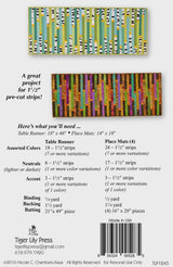 Straight & Easy Table Runner Pattern 18 x 46 and Place Mats 14 x 18 by Tiger Lily Press TLP1245 Printed Pattern only