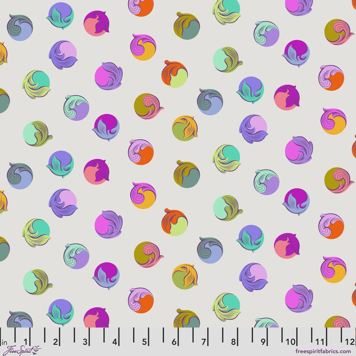 Legendary Gumdrop Pearl Yardage PWTP286-Pearl by Tula Pink Sold in 1/2 yard increments